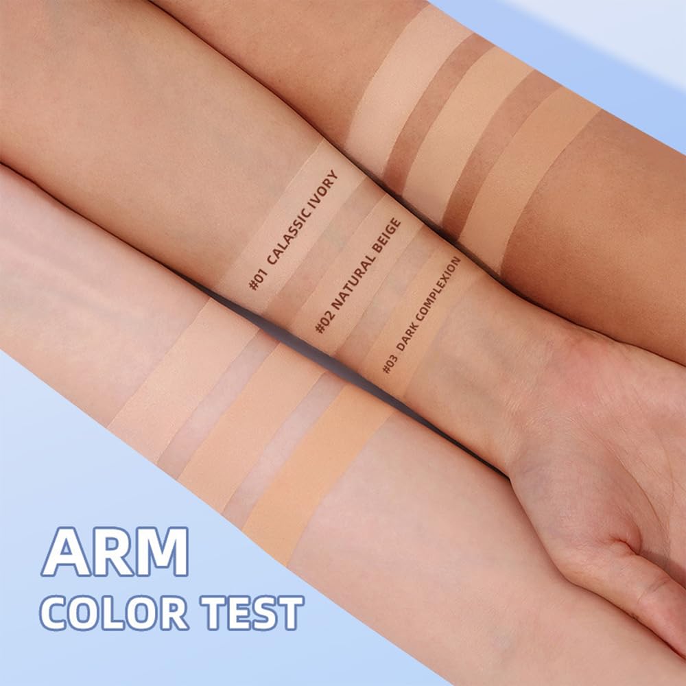 LAMUSELAND Pressed Powder Compact, Oil Control Brighten Skin Color Face Powder, Whitening Highlighting Face Makeup Tools for Women Girls (JG02)