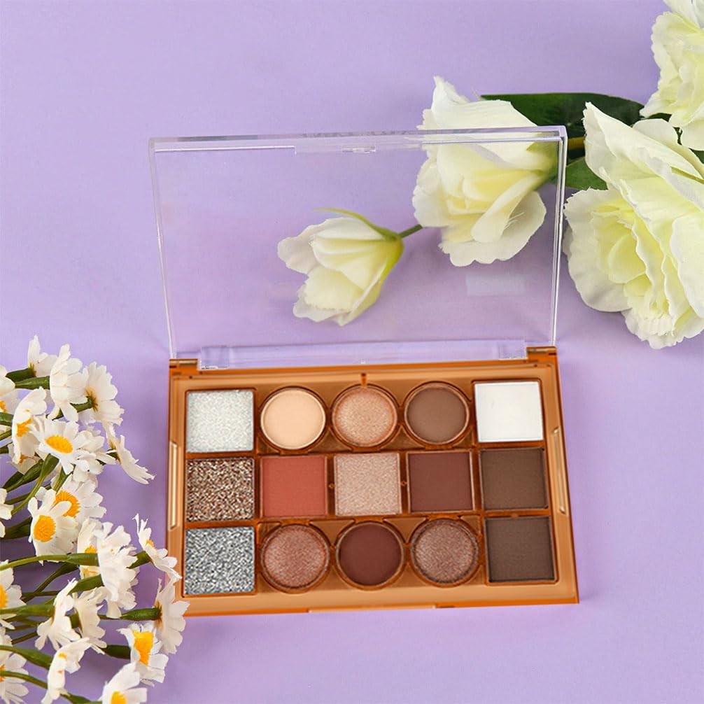 Eyeshadow Palette Makeup β Neutral Nude Matte & Shimmer Eyeshadow Palette, High Pigment Waterproof Glitter Eye shadow,Blendable Pink, Brown, Rose Gold Eye Makeup (F-01#, 1 Count (Pack of 1))