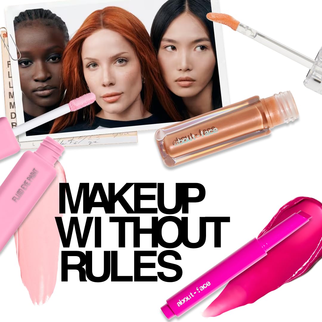 about-face Light Lock Lip Gloss Scorcher – Non-Sticky, High-Shine Lip Oil Gloss with Coconut Oil, Peppermint & Lavender – Vegan, Cruelty-Free, Clean Beauty – 0.21 oz (Cinnamon)