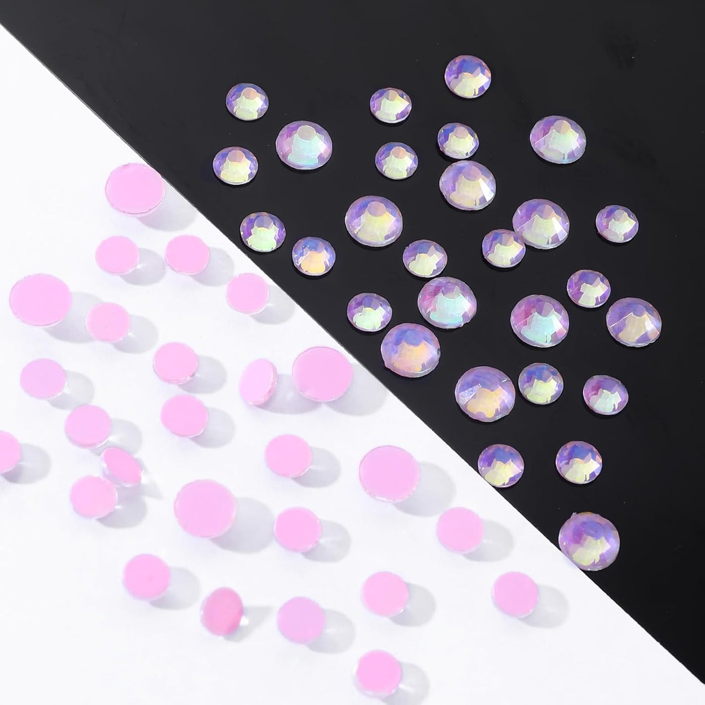 F Pink Flatback Rhinestones, Glass Rhinestones for Nail Art and Craft, Glue Fix, Loose Crystal Gemstones(F Pink, SS20, 1440pcs, 4.6-4.8mm)