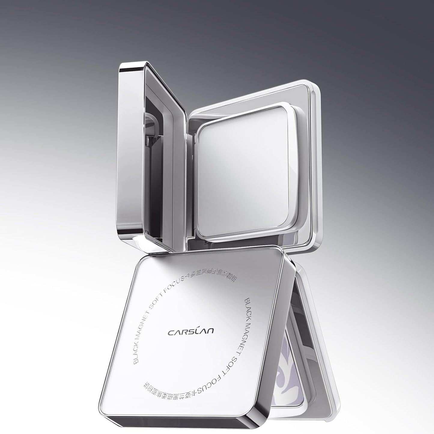 2.0 Black Magnet Soft Focus Powder, Waterproof Translucent Pressed Setting Powder, 24H Longlasting Talc-Free Face Powder, Oil Control Compact Makeup,03 Blue Purple For Sensitive Skin, 0.28Oz