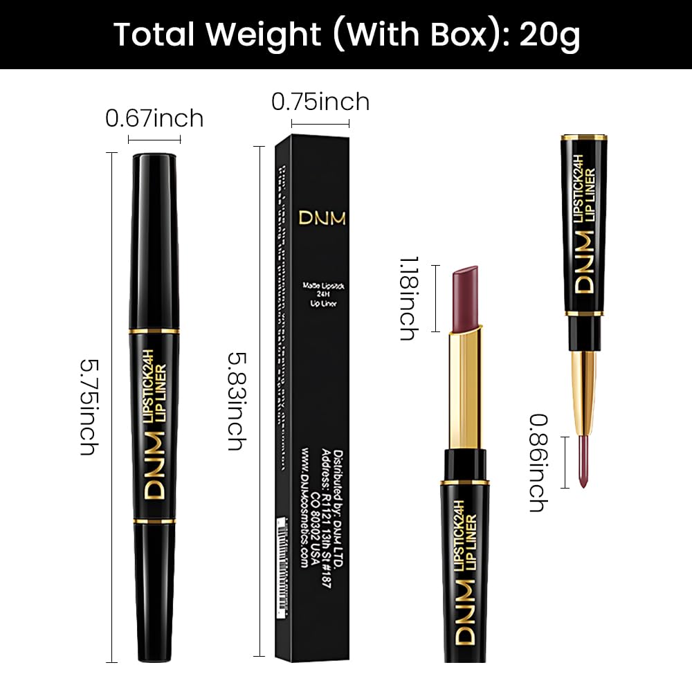 evpct 3Pcs Matte Lip Liner and Lipstick Combo Set Kit for Women, Magic Lipstick 24 Hours Original Lip Liner Makeup Stain Gloss Plumper Long Lasting Waterproof and Smudge Proof labial,31#32#33