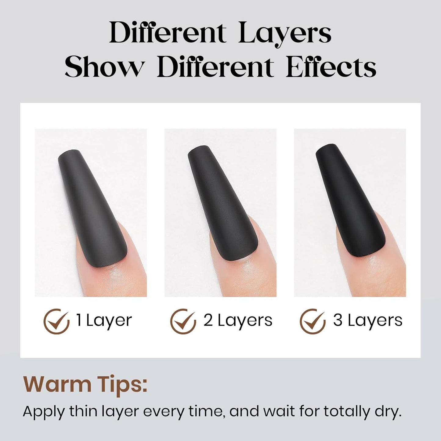 MIZHSE Matte Black Nail Polish, Quick Dry Velvet Black Nail Polish, Non-Gel Air Drying Fast 15 ml Regular Glossy Shiny Finish Nail Lacquer, Full Coverage Nail Art Manicure DIY Home