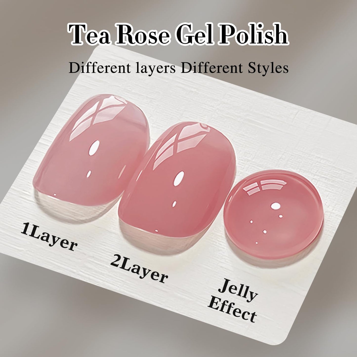 Double Rhythm 0.50 OZ Translucent Gel Polish Same Color Same Bottle Sheer Pastel Neutral Natural Milky 15 ML Jelly UV Nail Art DIY at Home (Jelly Purple Pink-A1512)