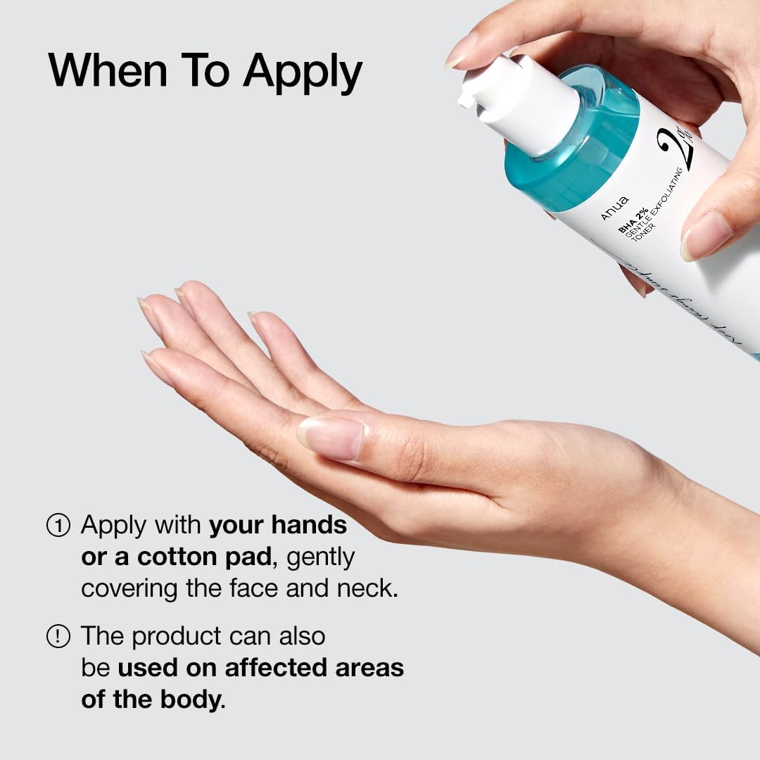 ANUA BHA 2% Gentle Exfoliating Toner, Mild Facial Exfoliant, Salicylic Acid for Pores and Sebum, Teatree Extract, Hyaluronic Acid, Ceramides (150ml / 5.07 fl.oz.)