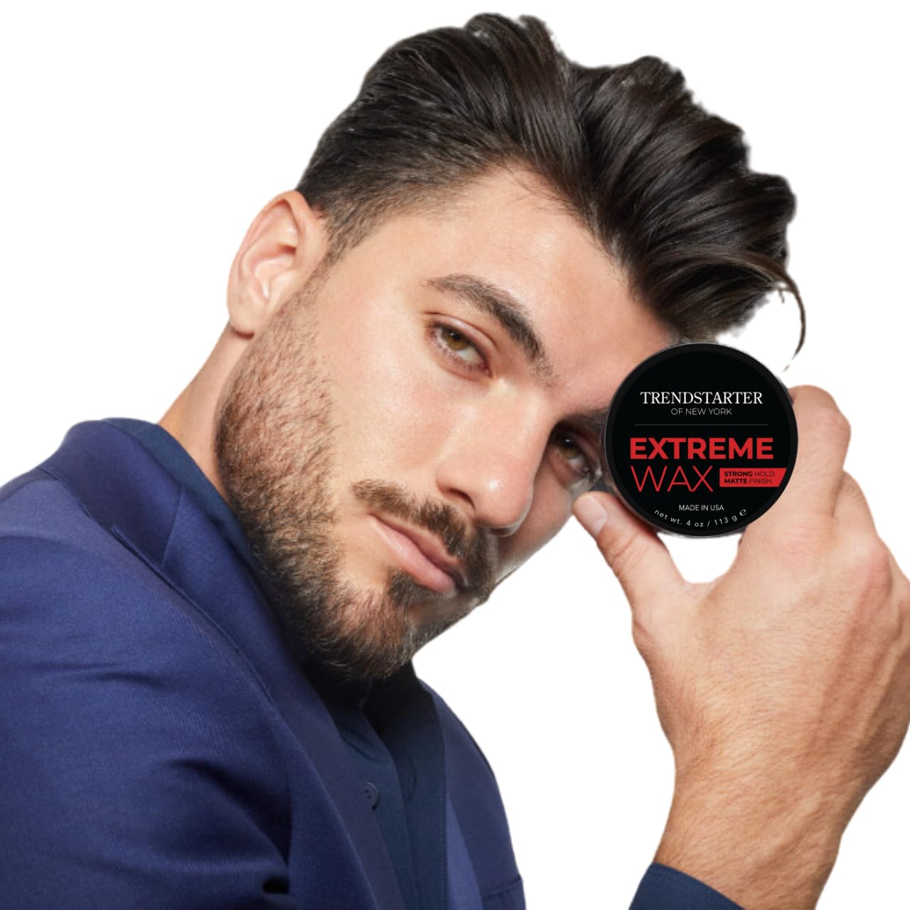 TRENDSTARTER - EXTREME (4oz) (PACK of 2) - Strong Matte Finish - Premium Water Based Flake-Free Styling Pomade for All Hair Types - All-Day Hold