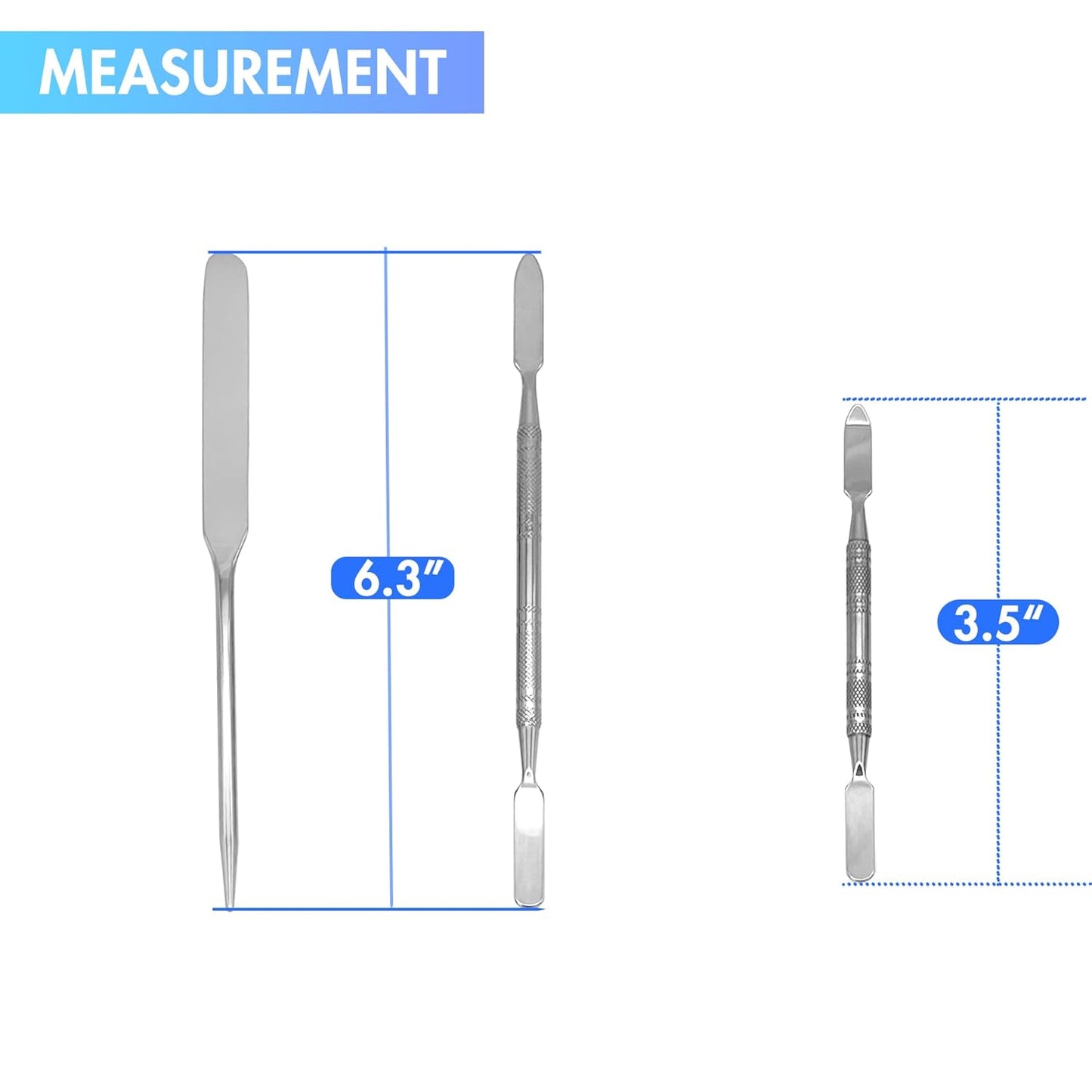 Foundation Spatula, 3pcs Stainless Steel Makeup Spatula Mixing Tool Cosmetic Metal Mixer Tool for Professional Color Nail Art Lab Pigment Blending Stick
