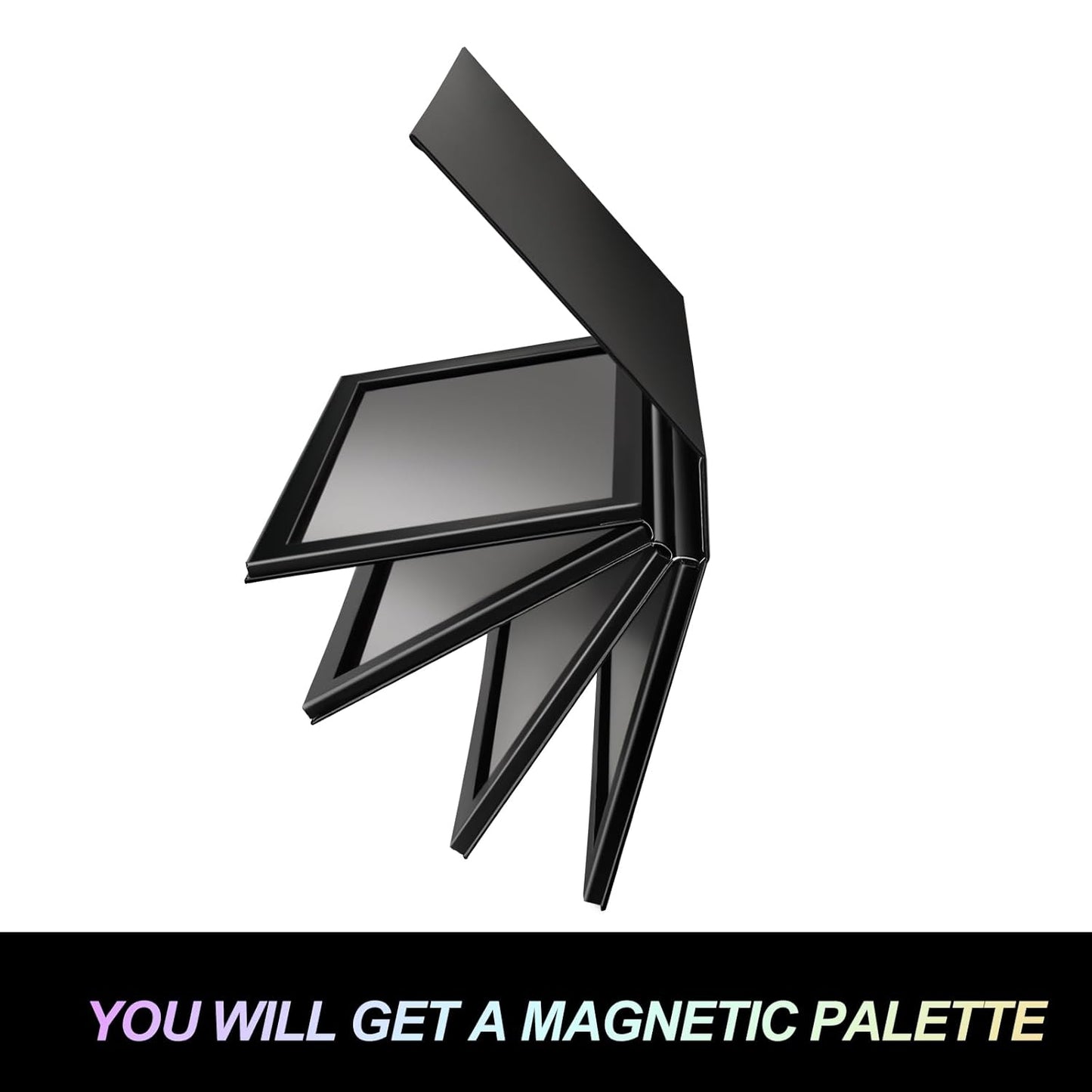 4-Layer Magnetic Makeup Palette Empty, Large Depotting Makeup Palette for Eyeshadow, Blush Powder, Lipstick