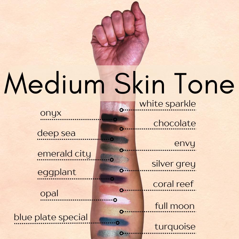 Beautiful Silver Grey Shimmer Metallic Single Loose Powder Eyeshadow; Vegan, Talc & Paraben Free