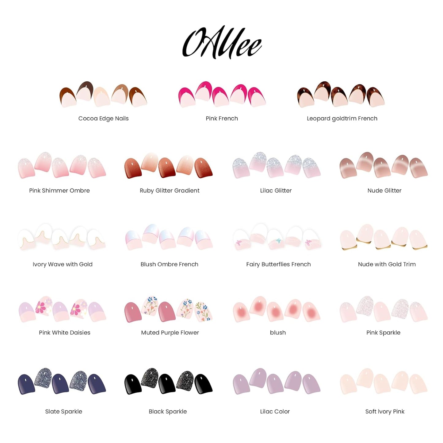 Semi Cured Gel Nail Strips | Built-In Gel Top Coat | UV Light Required | Salon Quality, Easy Application And Removal (Pink Shimmer Ombre)