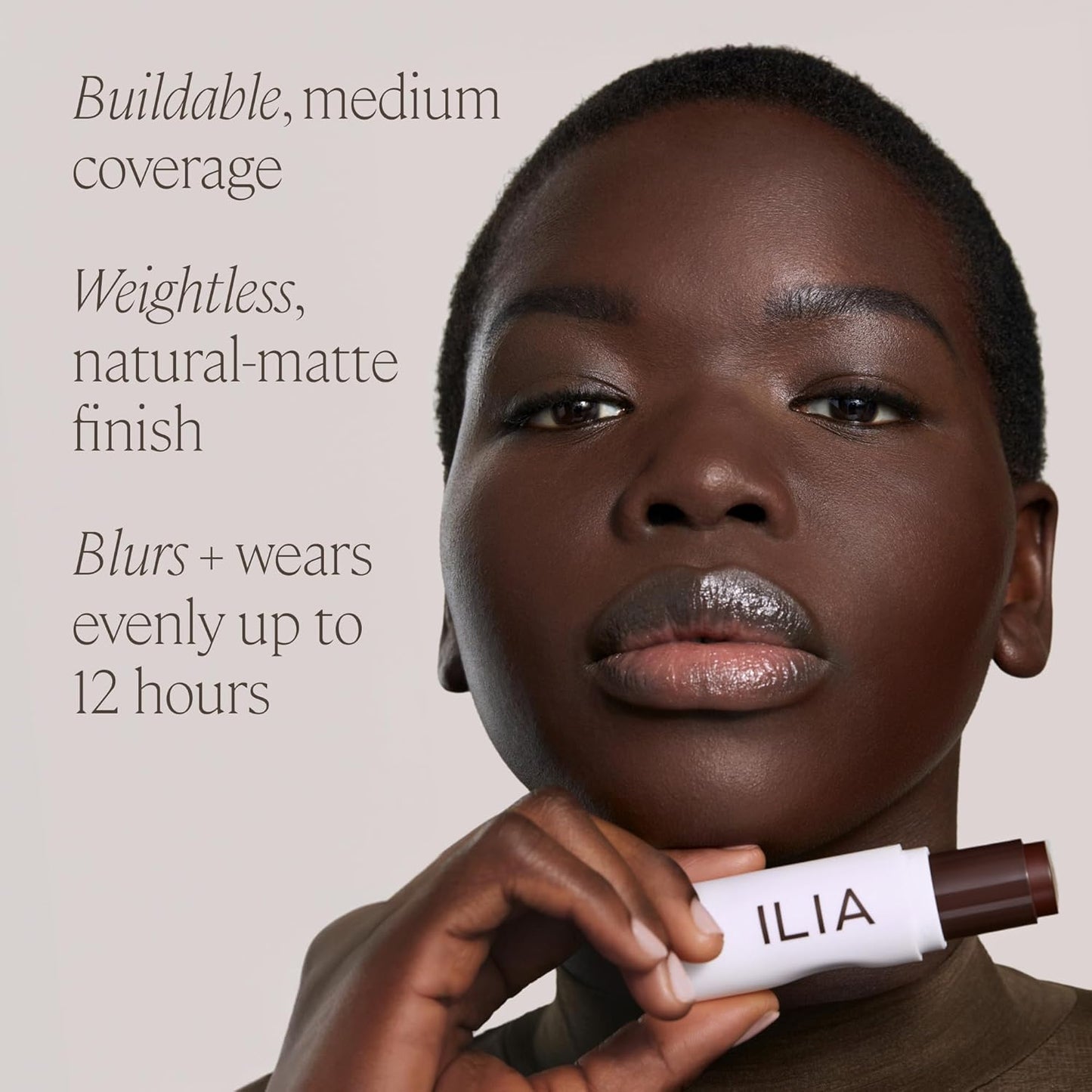 ILIA - Skin Rewind Complexion Stick - Foundation + Concealer + Skincare | Non-Toxic, Vegan, Cruelty-Free, Clean Makeup (5C - Pine, 0.35 oz | 10 g)