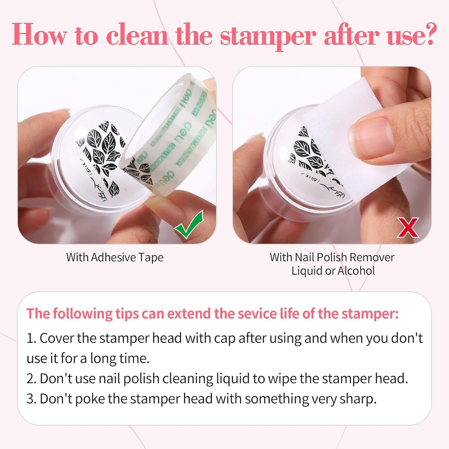 Born Pretty French Manicure Kit, Nail Stamper and 2Pcs Gel Nail Polish, Include Jelly Glitter Pink White Colors for French Tip, U V Light Cure