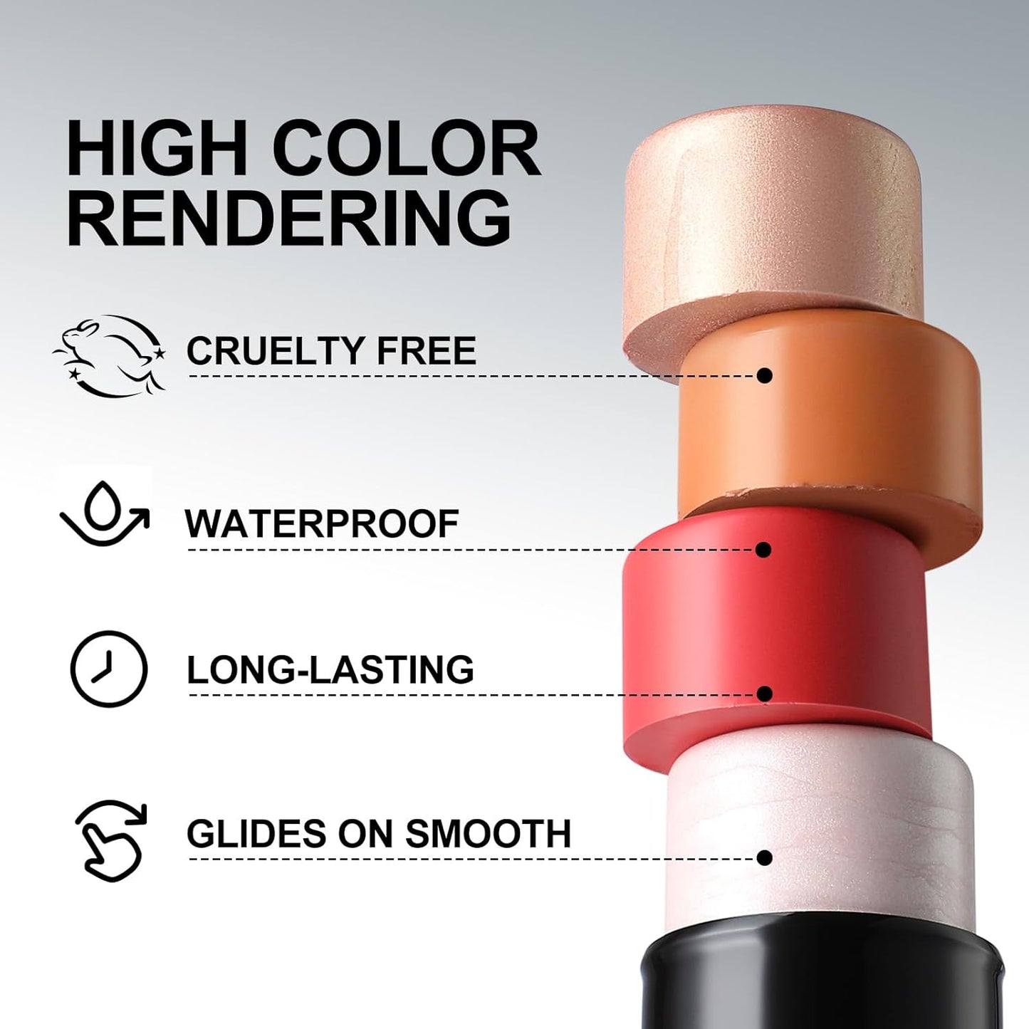 FOCALLURE 3 Pcs Cream Contour Sticks,Shades with Highlighter & Bronzer & Blush,Non-greasy Long-wear Face Contouring Pen,Easy to Sculpt the Face and Create a Lightweight Finishing Makeup,MEDIUM-DEEP