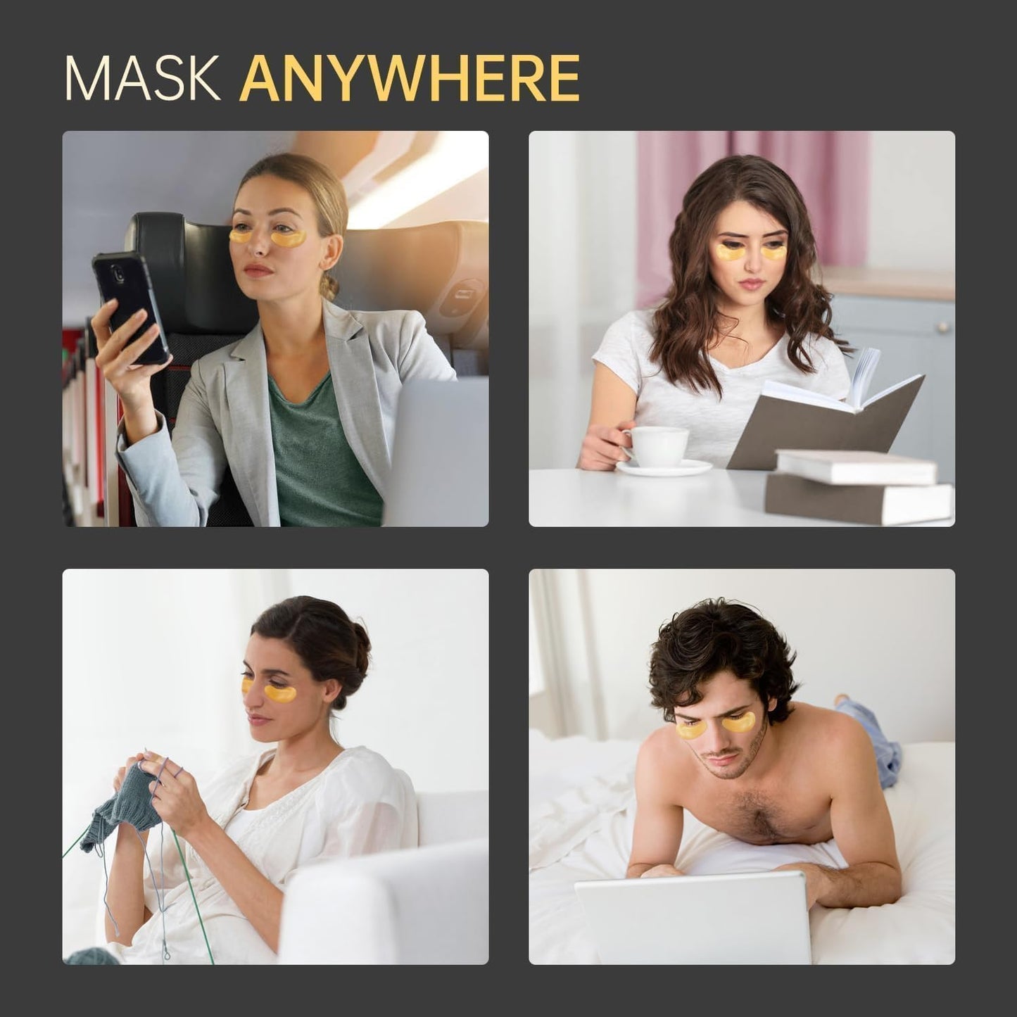 15 Pairs 24K Gold Under Eye Patches Face Masks Dark Circles Puffy Eye Bags Collagen Skincare Spa Trip Eye Mask