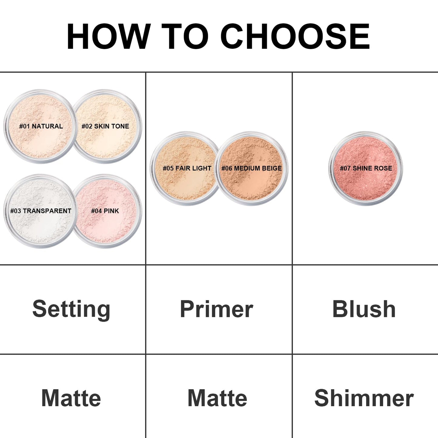 Mineral Powder Blush, SPF 35, Sunscreen Shimmer Loose Mineral Blush, Natural Face Glow Powder, Buildable Coverage for Healthy-looking Color (#07 Shine Rose BlushMakeup)