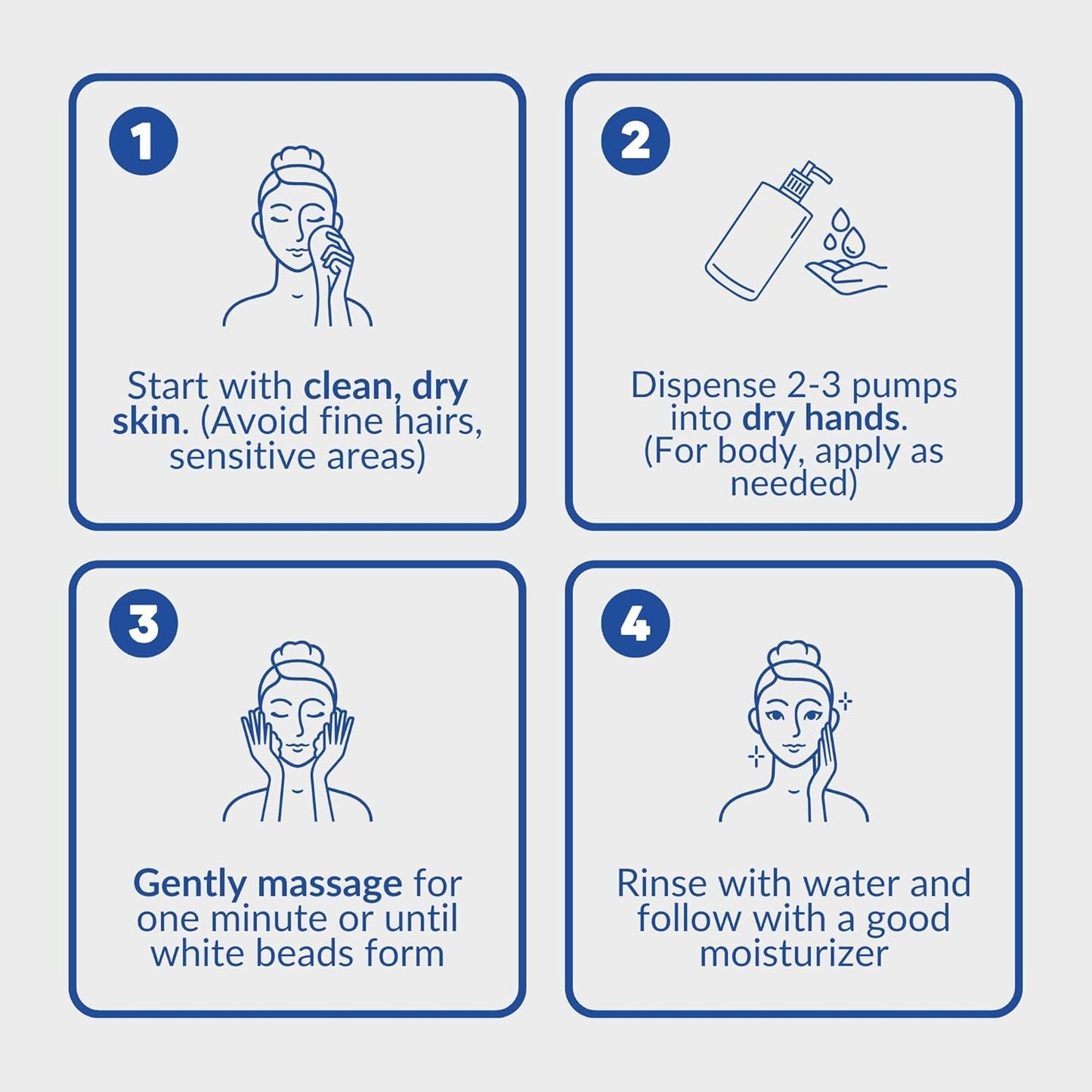 Cure by Toyo | Aqua Gel Gentle Exfoliator | Clear and Softer Skin | Non-Abrasive Face and Body Cleanser | Sensitive Skin | Big Size 8.82oz