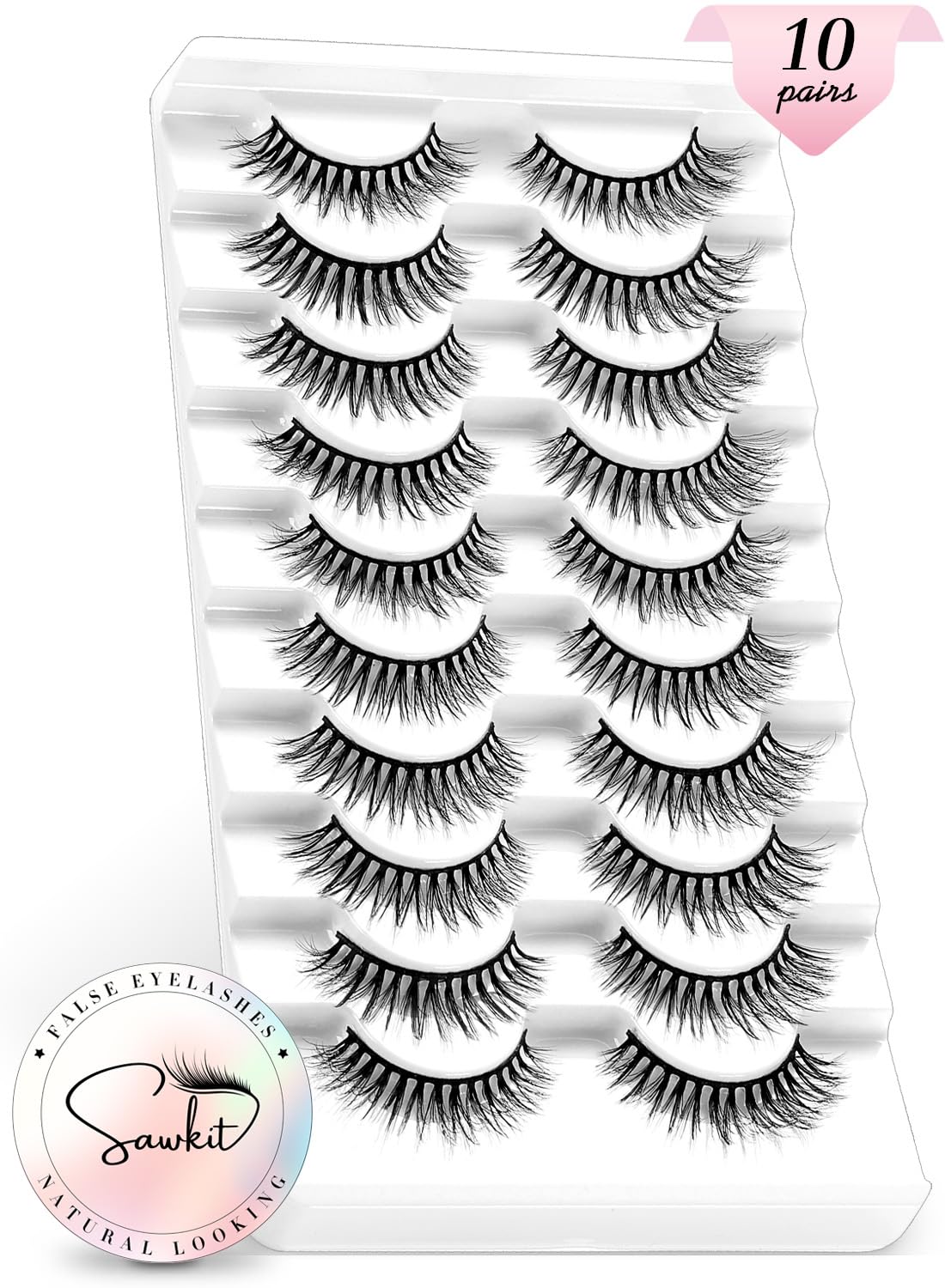 Classic Fake Eyelashes – 4-11mm – Lash Extensions – Luxurious Natural Mink Lashes Eyelash Extensions – Comfortable and Easy to Apply – High-End Fiber Lashes for Superior Volume