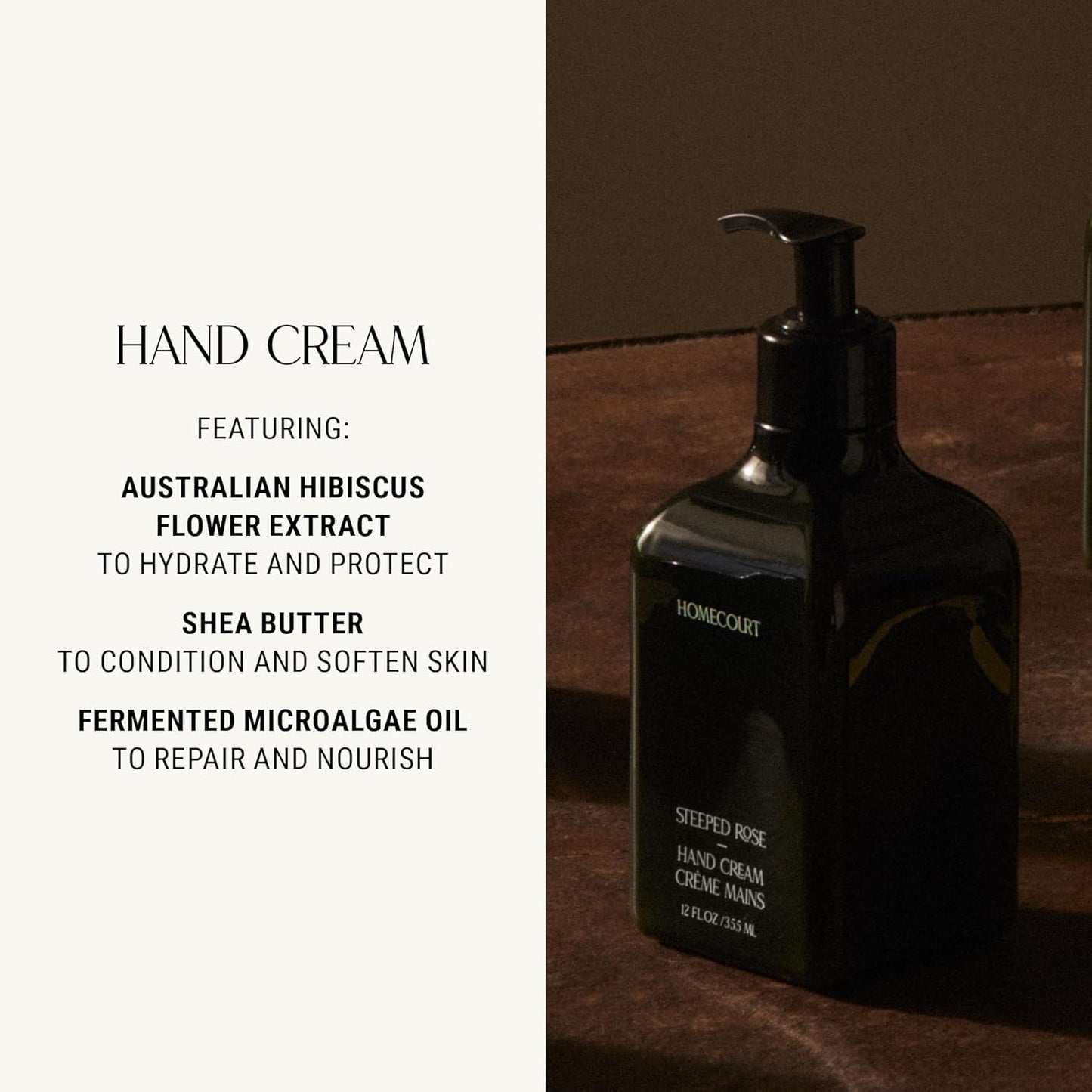 Homecourt Hand Cream, Non-Greasy Moisturizer for Hydrated, Nourished & Soft Hands, Dermatologist Tested, Clean Formula, Cipres Mint, 12 fl oz