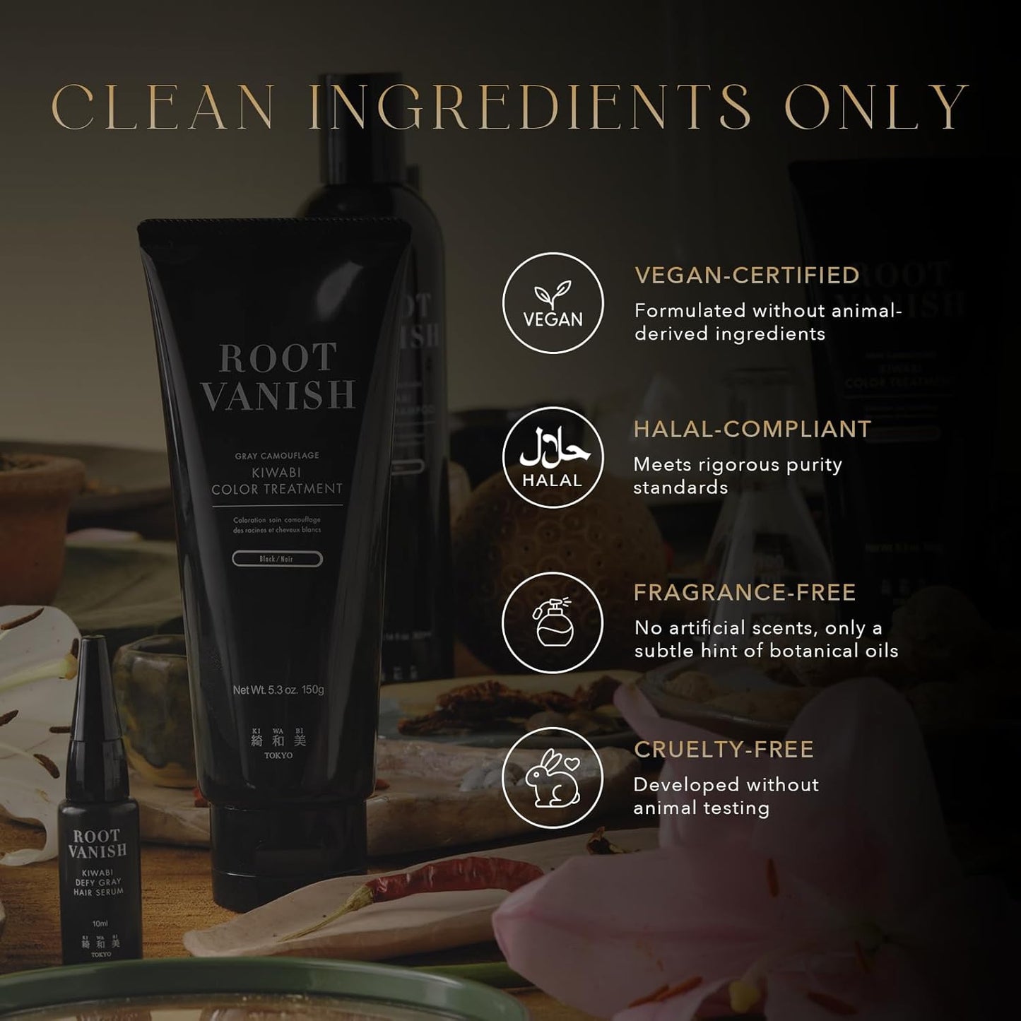 Color Treatment for Gray Coverage – Subtle, Gradual Semi-Permanent Hair Color – Hydrating, Sulfate-Free, Ammonia-Free, Vegan Color Depositing with 31 Botanical Extracts (Dark Brown)