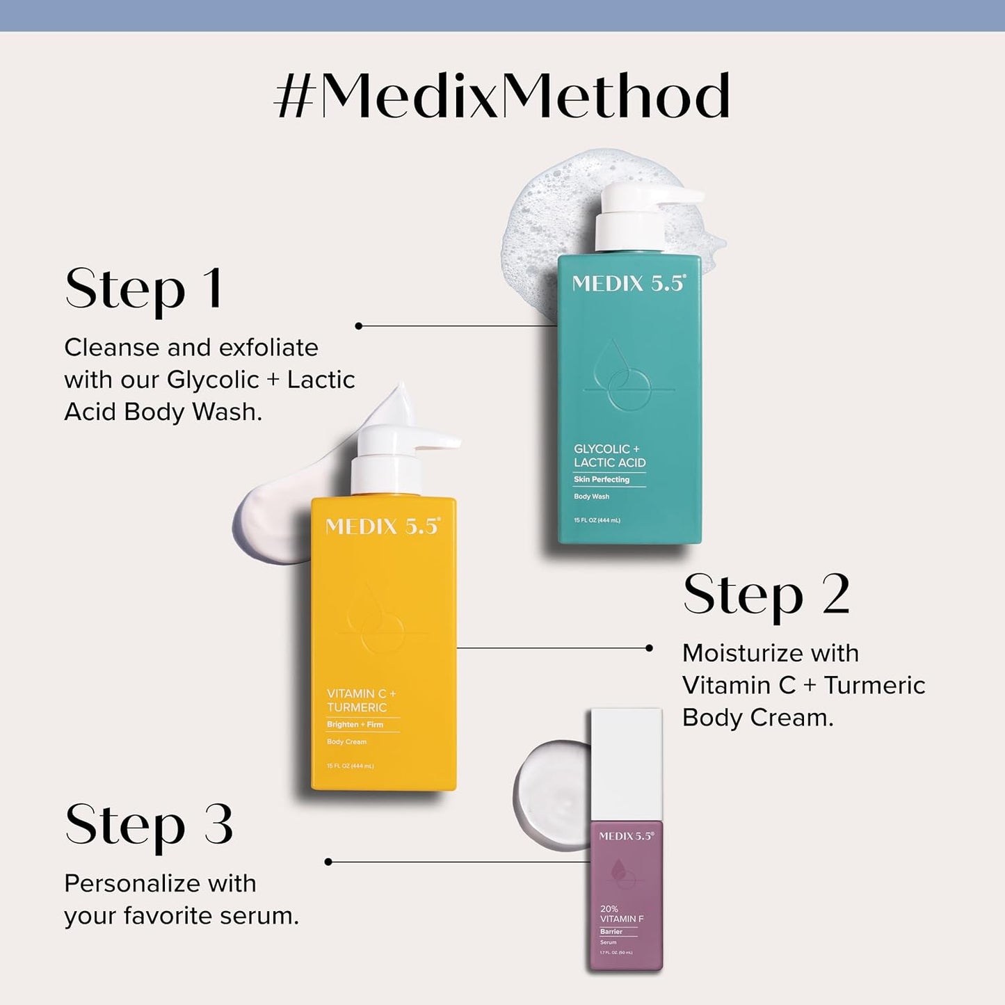 MEDIX 5.5 Vitamin C Cream Face Lotion & Body Lotion Moisturizer | Anti Aging Skin Care Firming & Brightening Cream Diminishes The Look Of Uneven Skin Tone, Age Spots, & Sun Damaged Dry Skin, 15 Fl Oz