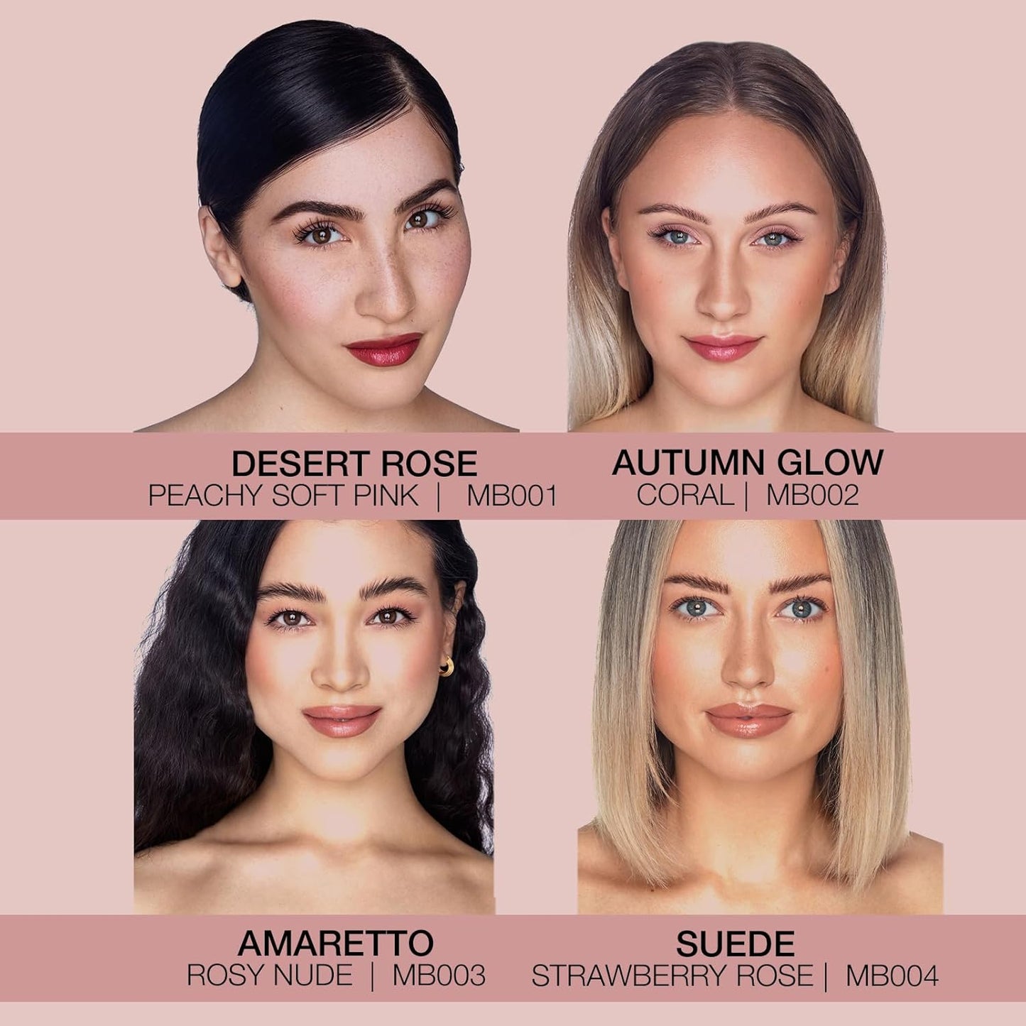 Bellapierre Mineral Blush – Loose Powder Blush, Lightweight Cheek Color, Warm Dewy Finish, Talc-Free, Hypoallergenic & Non-Toxic – 0.3 oz – Desert Rose