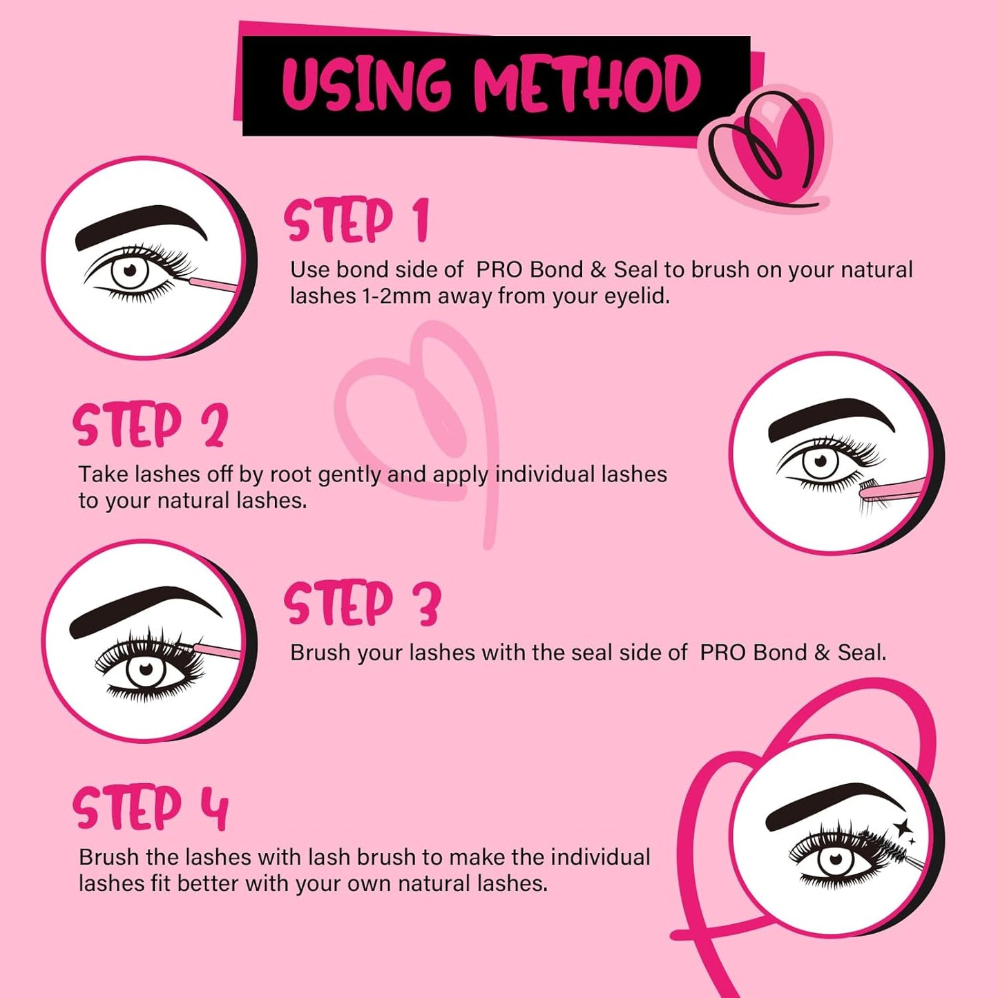 Lash Clusters Kit 280 Pcs Eyelash Clusters Lash Bond and Seal Lash Remover Lash Applicator Individual Lashes Kit Eyelash Brush Easy to Apply at Home(30D+40D-12-18mix Kit)