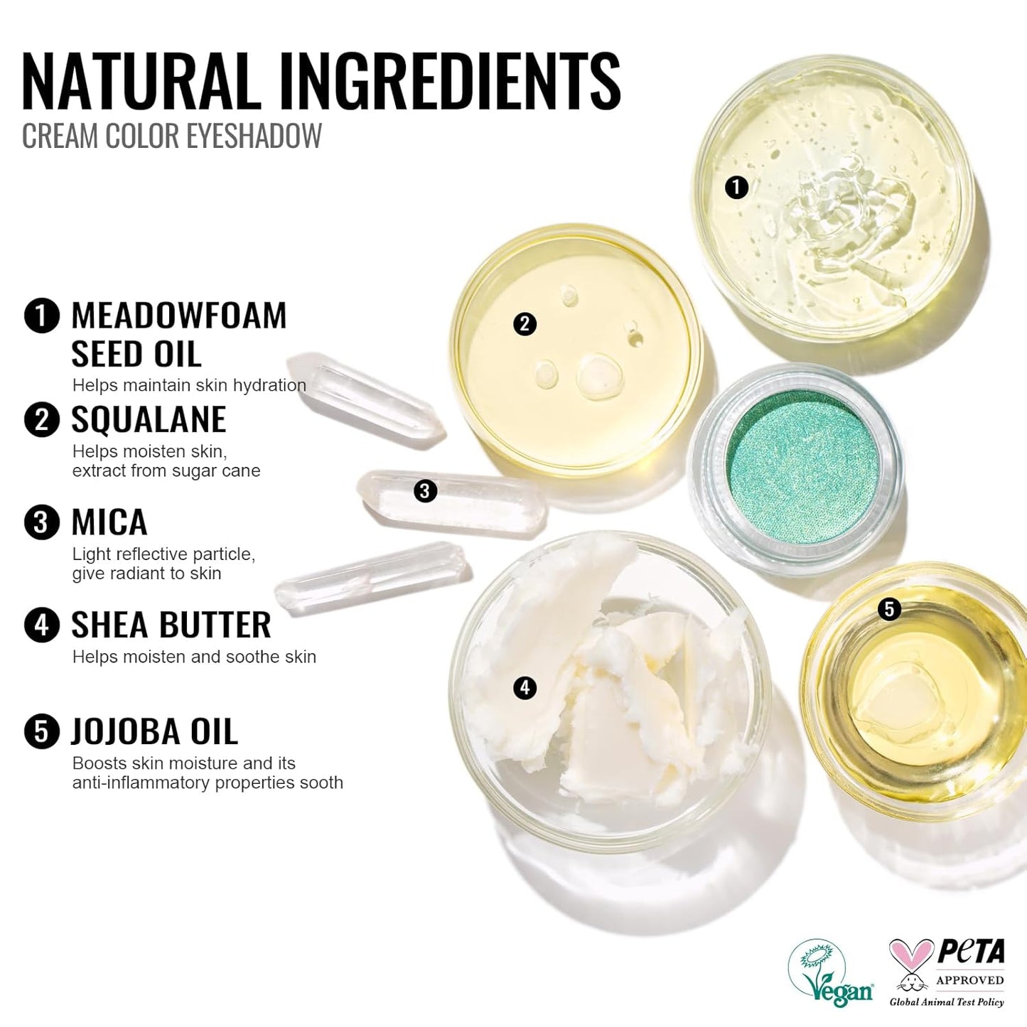 Oulac Shimmer Cream Eyeshadow also for Highlighter Blendable Eye Shadow Waterproof&Long Lasting with Moisturizing Formula Soft Shimmer Eye Make-up,Vegan & Cruelty-Free,6g 22