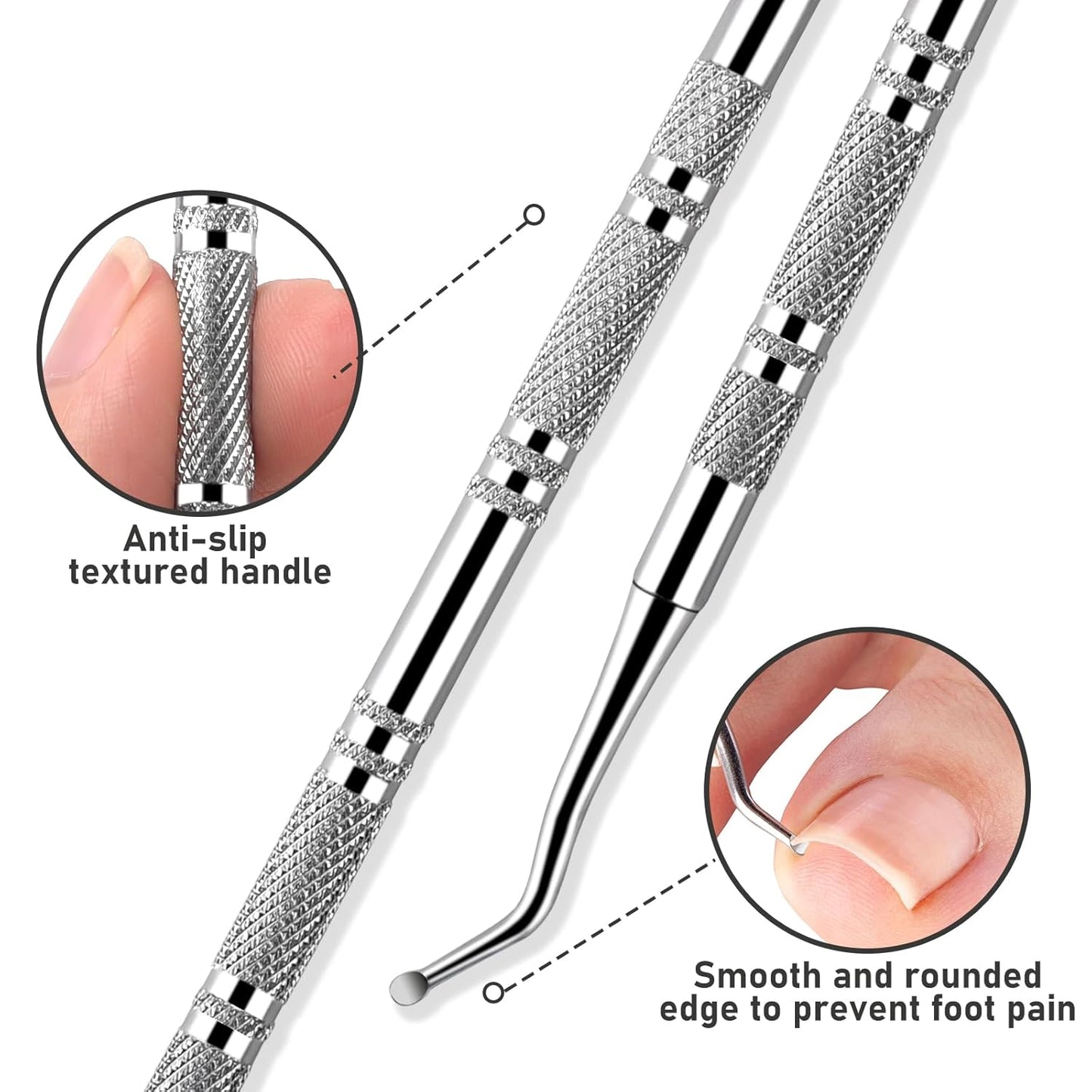 Ingrown Toenail Tool Kit, Ingrown Toenail Removal Kit: Ingrown Toenail Clippers, Ingrown Toenail File and Lifters, Under Nail Cleaner - Professional Pedicure Tools Set for Effective Treatment