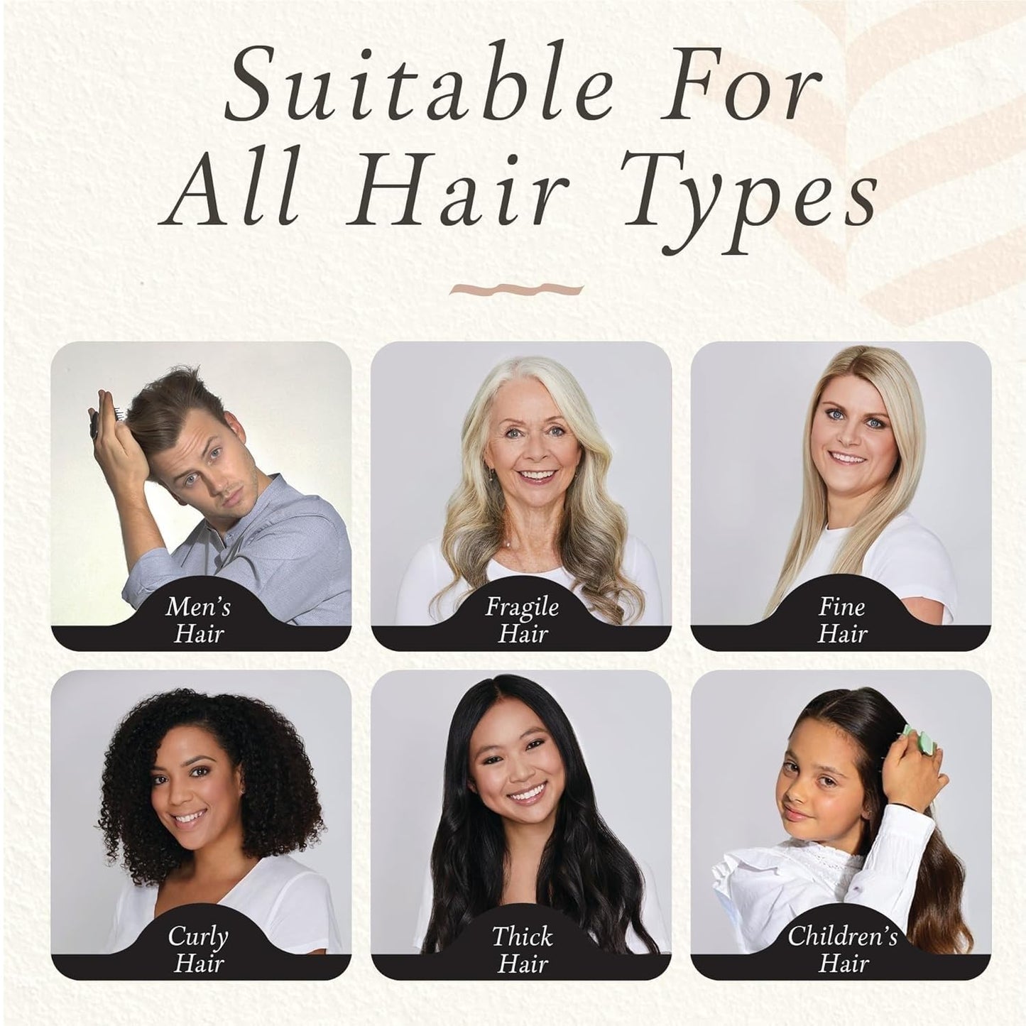 Manta Original Anti-Breakage Hairbrush – Gentle Detangling Brush for Wet & Dry Hair, Flexible Hairbrush for All Types, Healthy Hair Care for Women & Men, Black