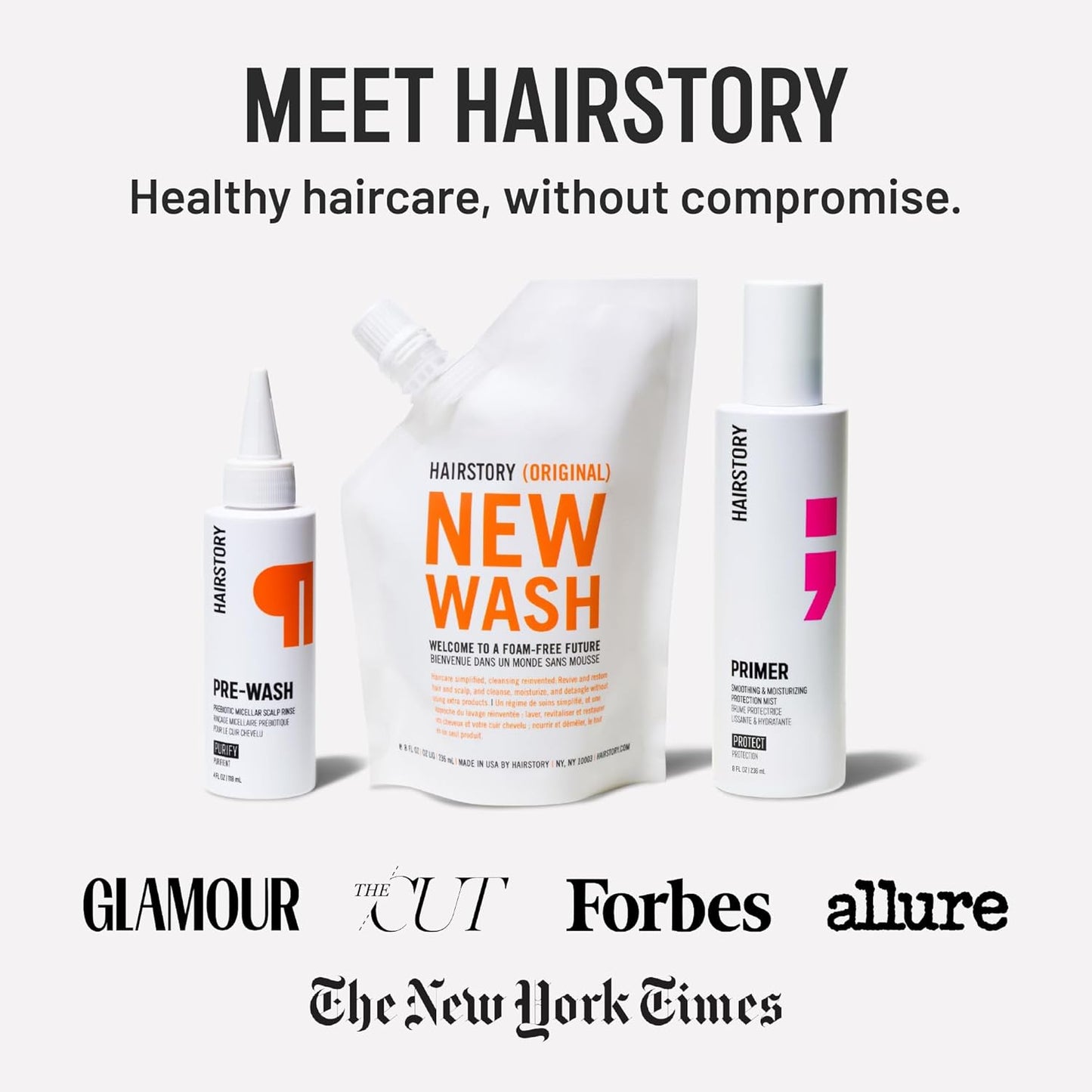 Hairstory Primer, Smoothing And Moisturizing Protection Mist for All Hair Types, Smoothing Detangler, Heat, Humidity & UV Protectant, 8oz