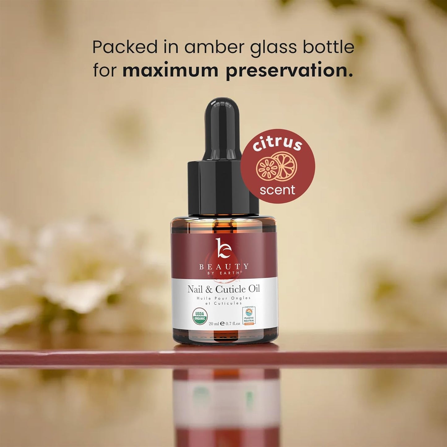 Organic Nail and Cuticle Oil - USA Made Nail Oil for Growth & Strength with Jojoba and Vitamin E, Repair for Damaged Nails & Cuticle Softener made with Natural Ingredients, Nails Care Products