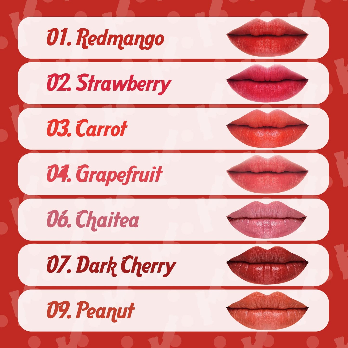 THESAEM Saemmul Mousse Candy Tint #1 Redmango Mousse - High Pigment Matte Finish Long Lasting Lip Stain with Honey Extracts to Hydrate Lips - Weightless & Smudge-Proof, 0.3 fl.oz.