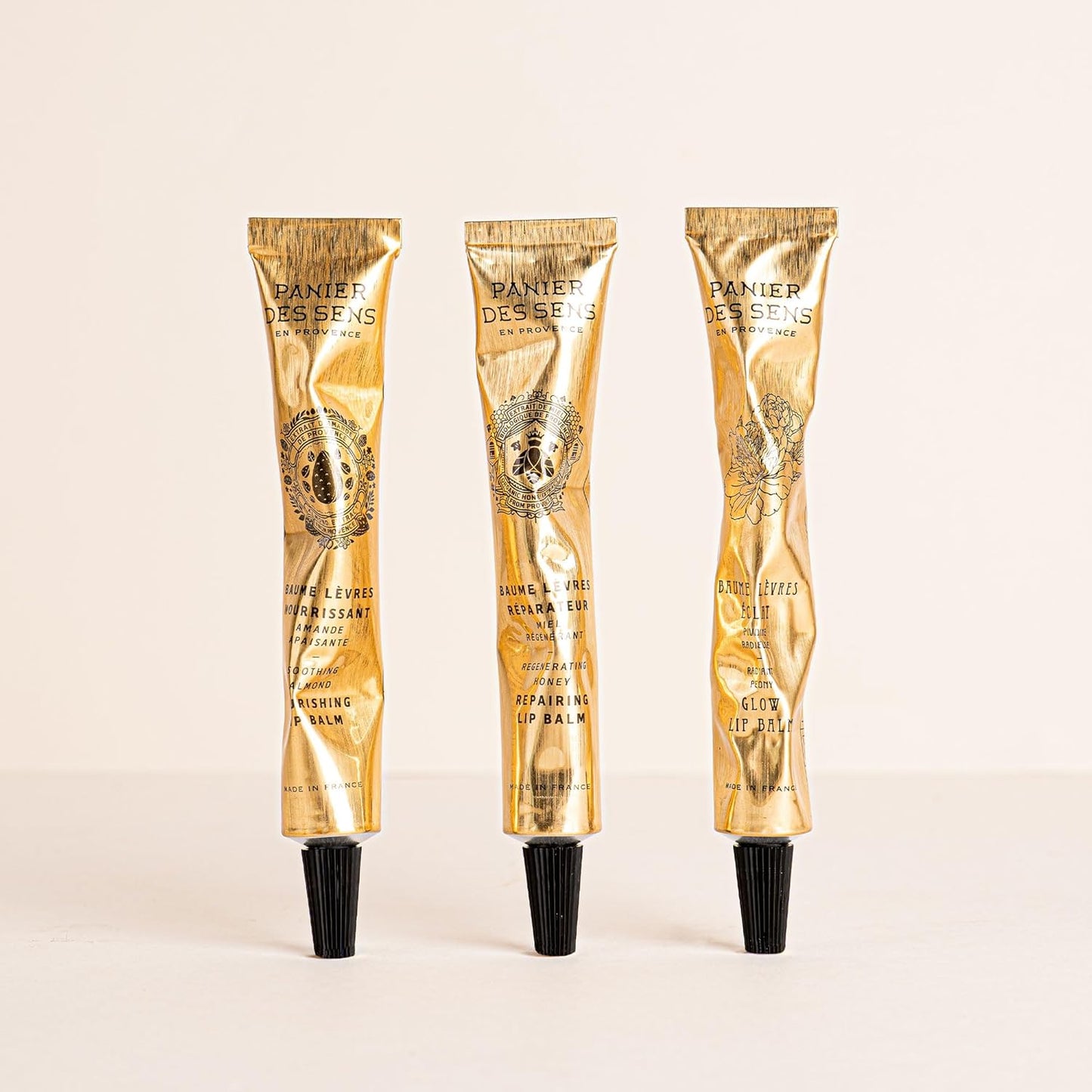 Panier des Sens - Peony Lip Balm for Women - Lip Moisturizer - Shea butter & Sweet almond oil - Made in France Lip Care - 98% Natural Ingredients - Lip Balm Hydrating for Dry Lips - 0.5 Fl oz