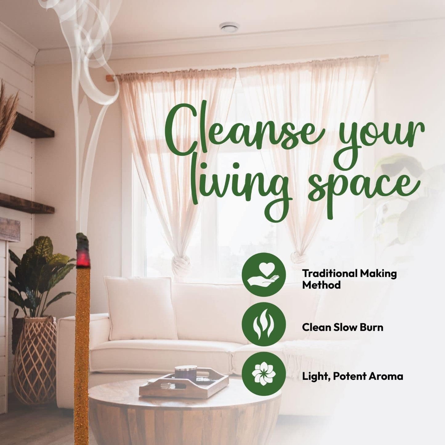 Cleansing Incense Sticks Variety Pack - 6 Masala Insenses - White Sage Incense, Lavender Incense, Myrrh Incense, Copal Incense Mexico & Palo Santo Incense Sticks | Inciensos para Sacar Malas Energias