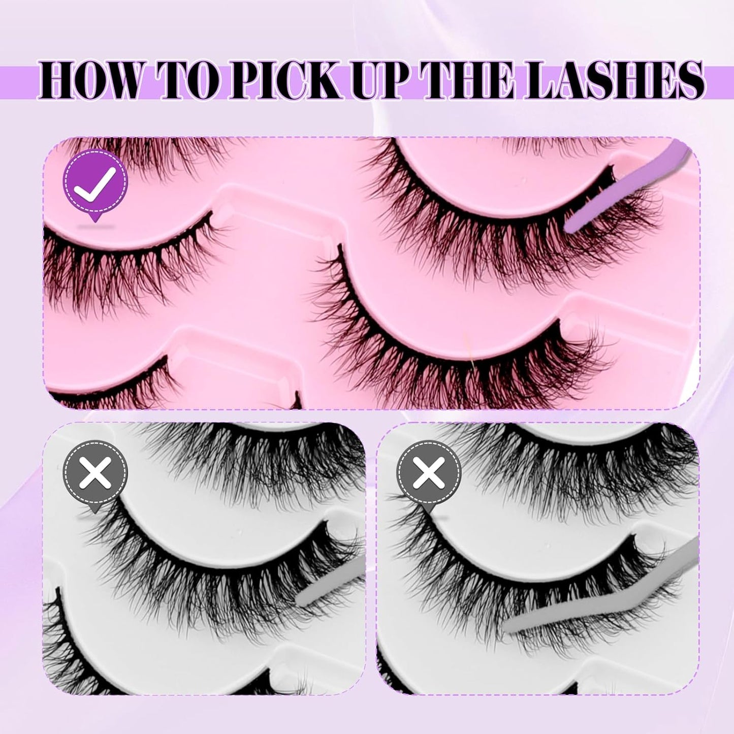 DIY Strip Lash for Using at Home: 10 Pairs, Natural Look, Fluffy, Manga, Wispy, Waterproof, Anime, Cat Eye, D Curl, XH03