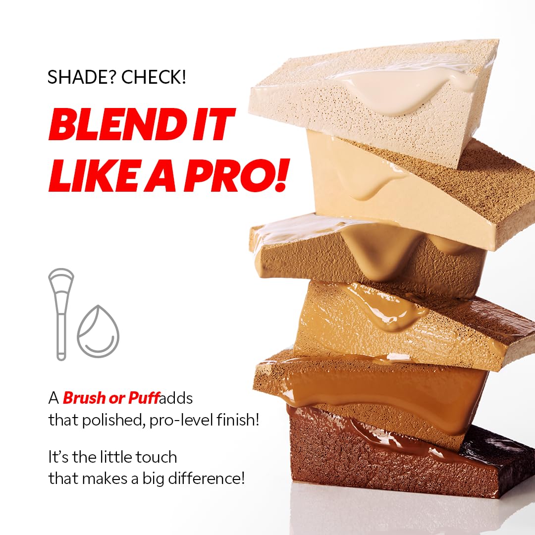 TIRTIR Mask Fit Red FoundationㅣLong Lasting Flawless Coverage, Energy Essence, Lightweight, Hydrating, Pore-Blurring, Breathable Satin Finish, Makeup, Radiant Skin, #51N Fudge, 1.01 Fl Oz