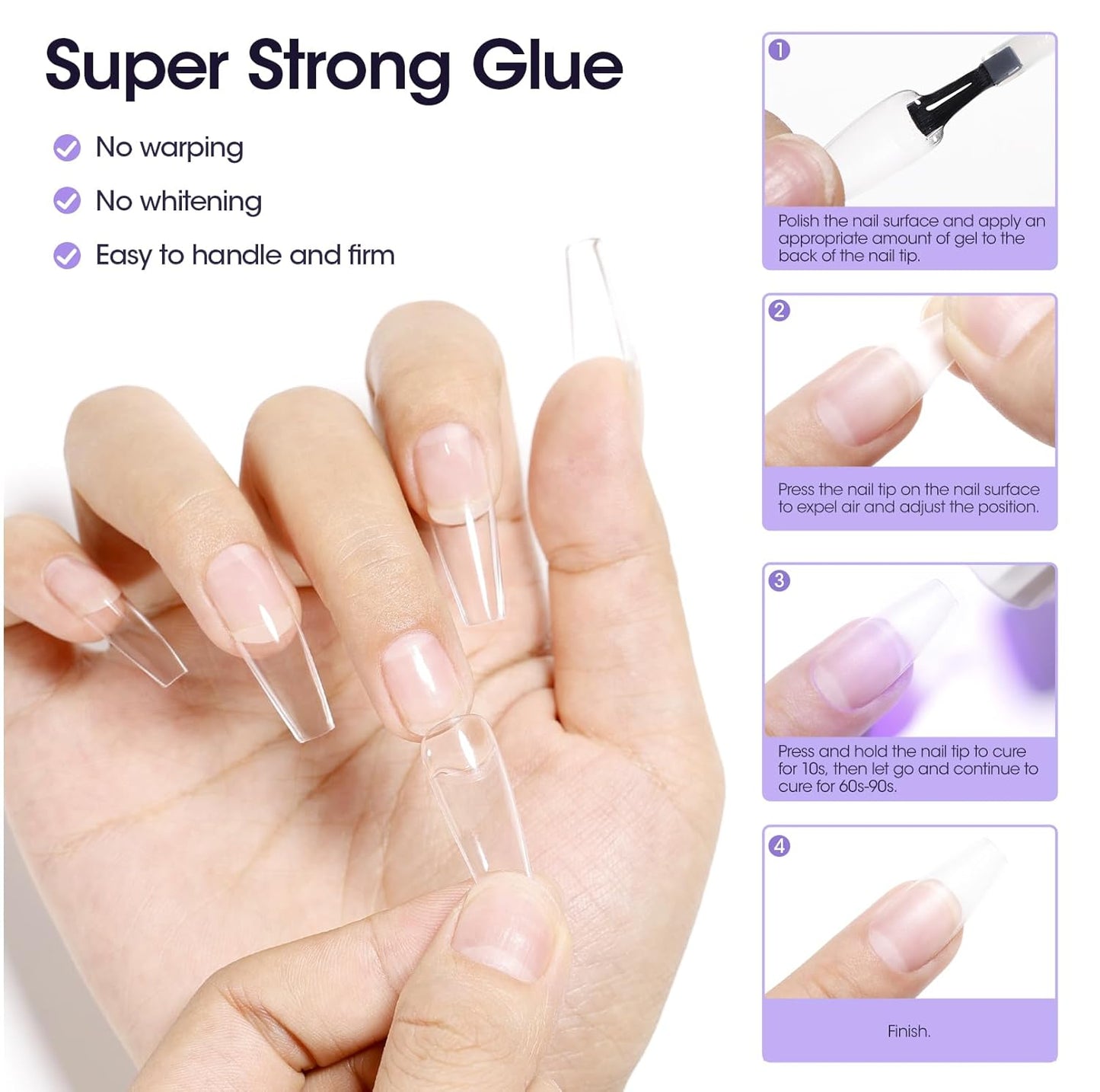 Gellen 7 in 1 Multifunctional Blending Gel in a Bottle - Blooming Gel, Nail Glue, Nail Strengthener, Home Salon DIY Manicure for Women Girls