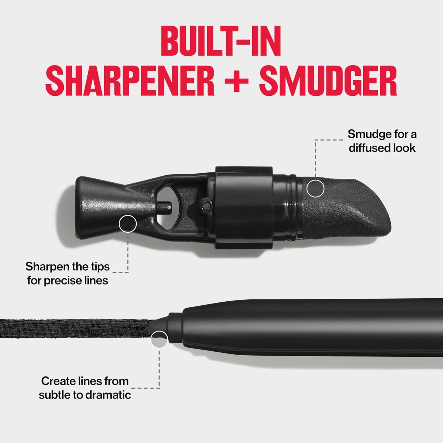 Revlon ColorStay Pencil Waterproof Eyeliner, Smudge-Proof, Eye Makeup with Built-In Sharpener, Packaging May Vary, 203 Brown, 0.01 oz