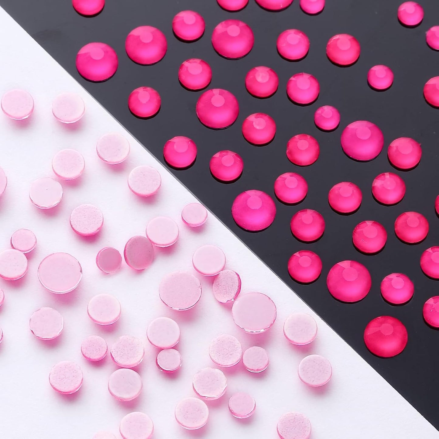 Neon Rose Flatback Rhinestones, Glass Rhinestones for Nail Art and Craft, Glue Fix, Loose Crystal Gemstones(Neon Rose, SS30, 288pcs, 6.4-6.6mm)