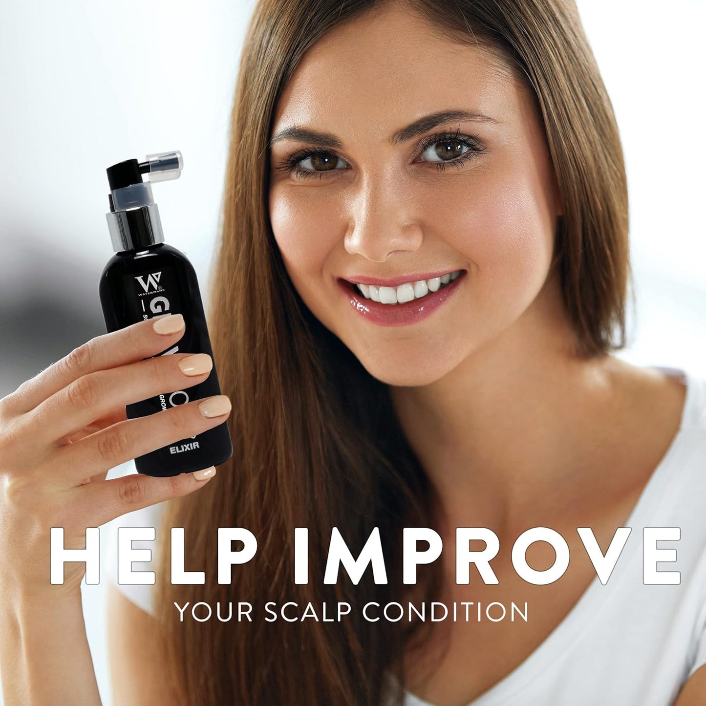 Watermans Grow More Hair Growth Serum | Supports Thicker, Stronger Hair with Biotin, Rosemary & DHT Blockers | Lightweight, Fast-Absorbing & Vegan | Helps Improve Scalp Density – 3.4 fl oz