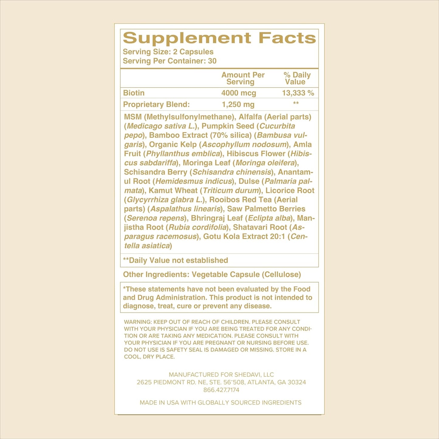 Iconic Natural Hair Vitamins for Fast Hair Growth, Pure Hair Supplements Formulated with Vitamins to Promote Thicker, Stronger Hair - Vegan Hair Care for Hair Loss - (60 Capsules(Pack of 1))