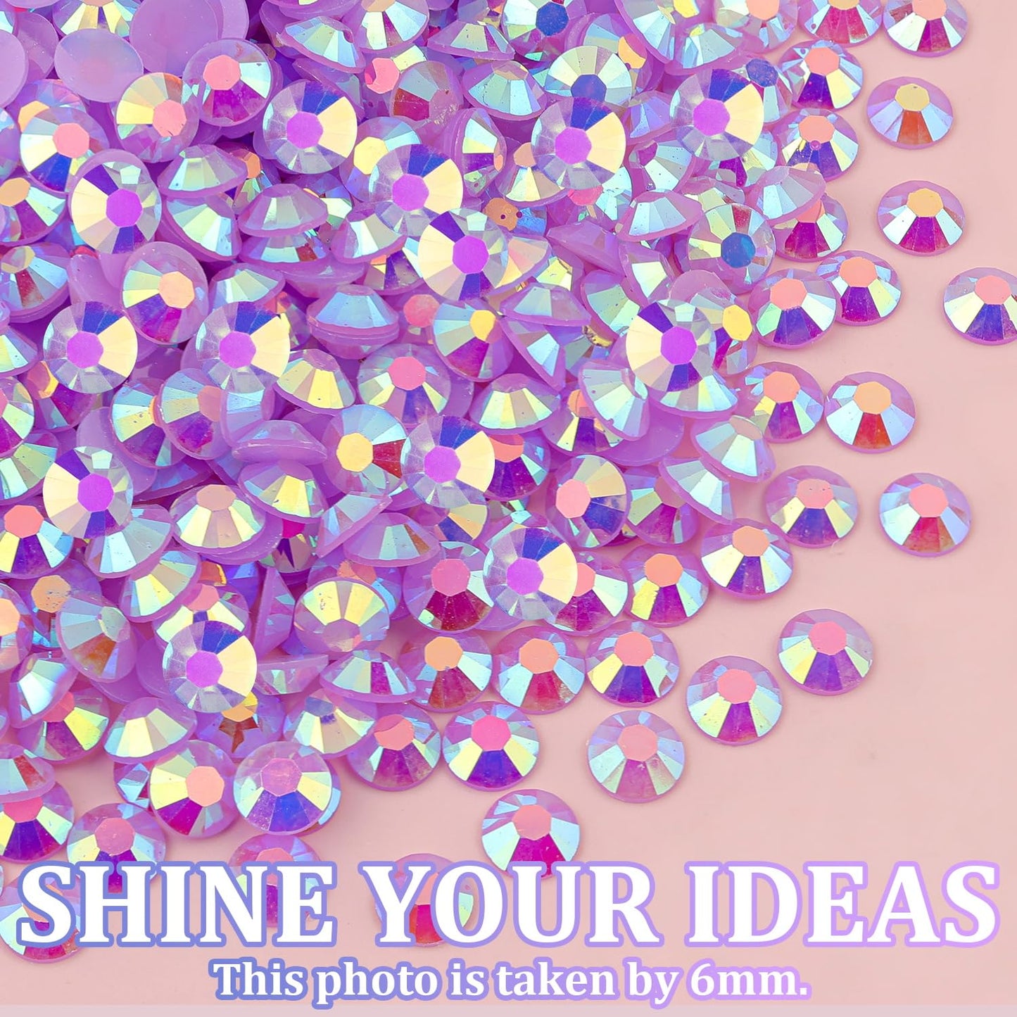 Resin Jelly Rhinestones for Crafting with B7000 Jewelry Glue, 2 Boxes Light Purple AB Flatback Crystals with 3Pcs 10ml Glue, Bedazzling Non Hotfix Gems for DIY Tumblers Clothing Shoes Manicure