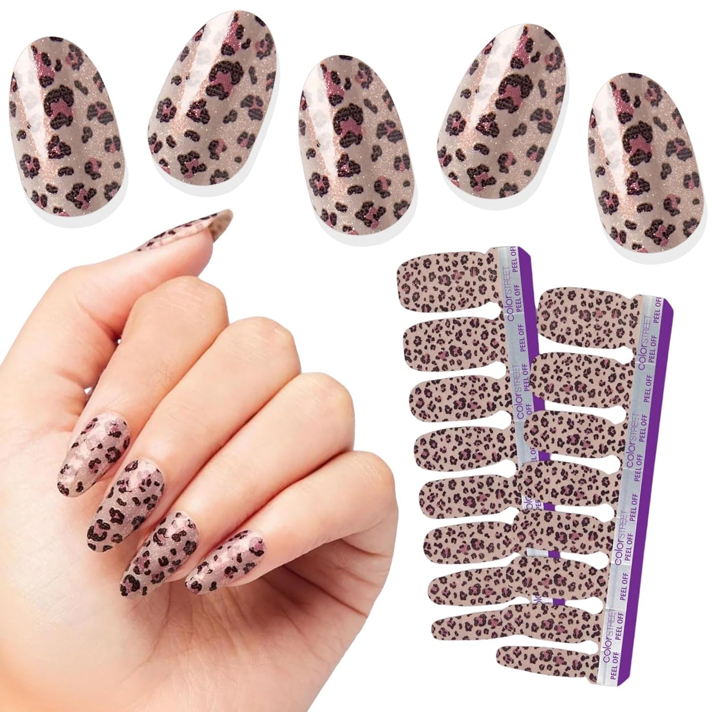 Color Street Leopart Coat Nail Strips