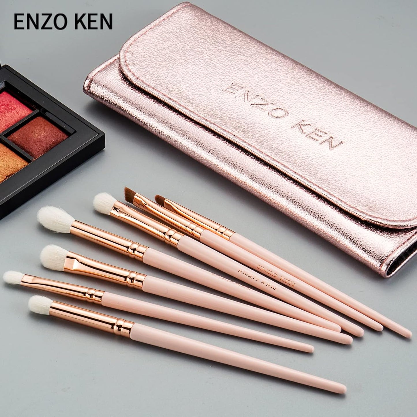 Natural Goat Hair Eye Shadow Brush Set Professional, Blending Eyeshadow Brush Set with Case, Small Nose Contour Brushes, Natural Hair Eyeshadow Brushes, Eye Brush, Eyeshadow Blending Brush.