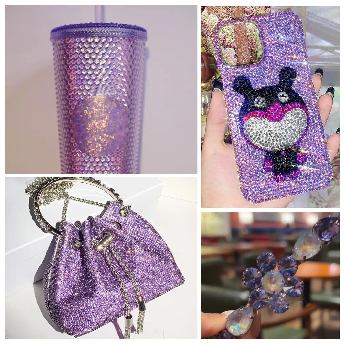 1440Pcs Blue Blaze Crystal Rhinestones,Glass Flatback Rhinestones Mini Gemstones for Nail Face Makeup Art Crafts Clothes Decoration -(SS10,2.8mm,Blue Blaze)