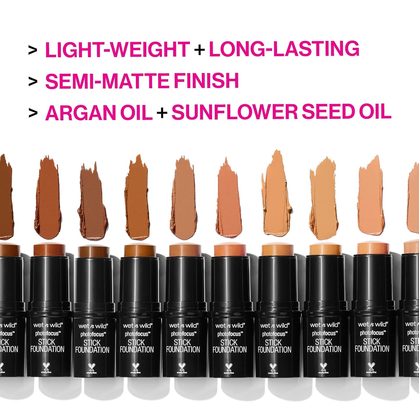 wet n wild Photo Focus Matte Foundation Stick Makeup Shell Ivory & Soft Ivory | Vegan & Cruelty-Free