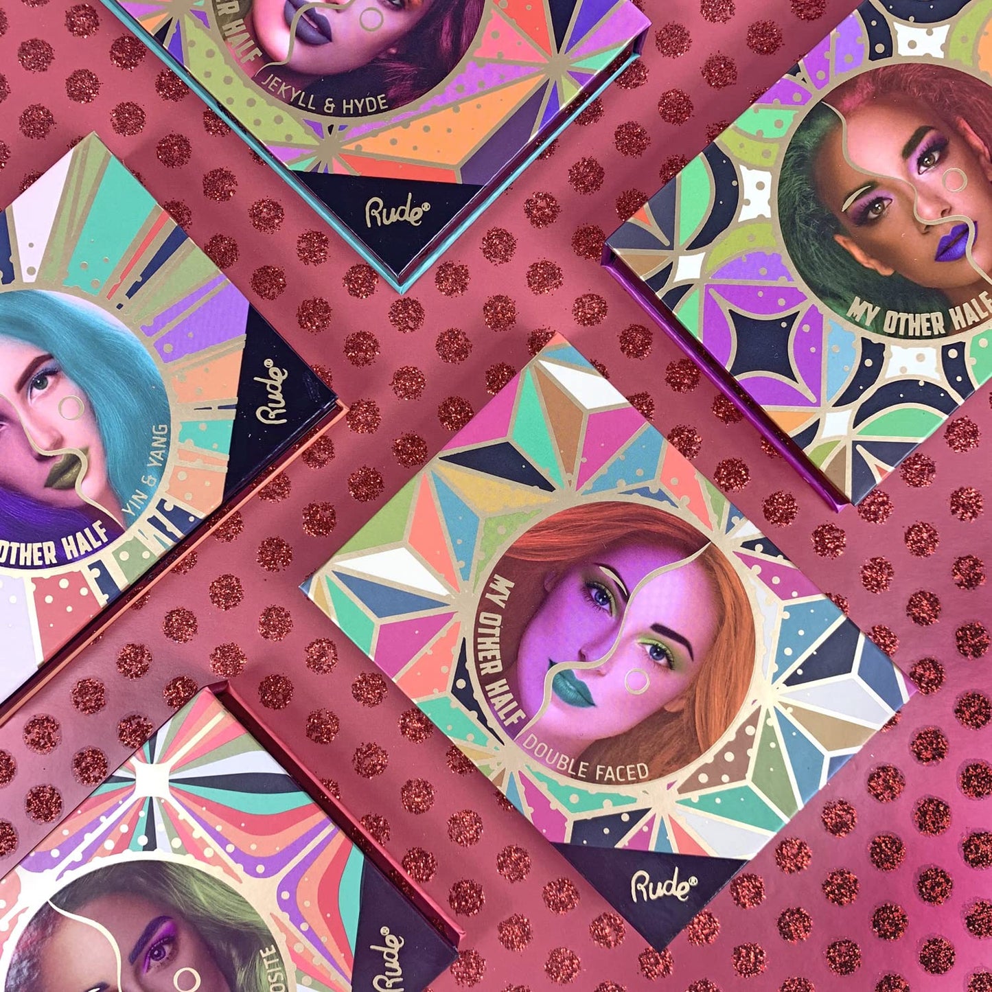 My Other Half Duo Shade Face Palette - Yin and Yang by Rude Cosmetics for Women - 0.4 oz Makeup