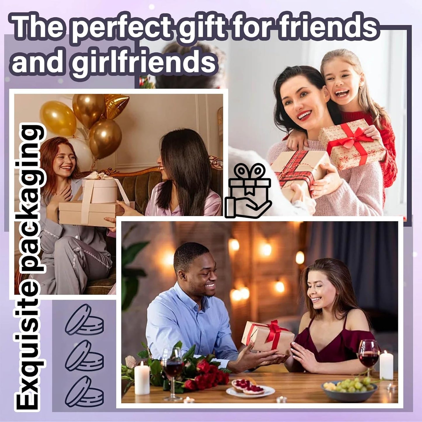 Lavender Matte Powder,Long Lasting Oil Control Lavender Setting Powder Makeup with Mini Powder Puff,Hydrating Travel Size Mini Setting Compact Powder for All Skin Types