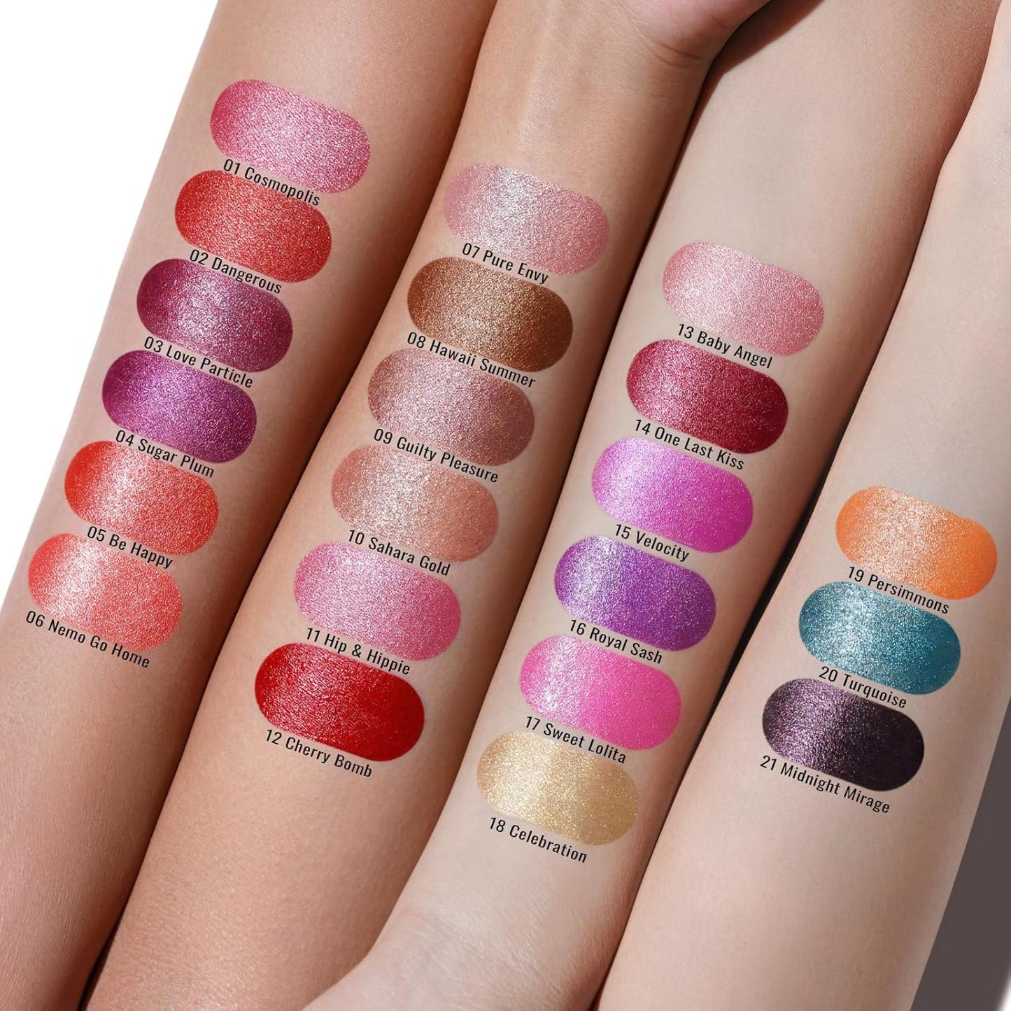 Oulac Metallic Black Lipstick for Women, High-Impact Lipcolor with Moisturizing Creamy Formula, Vegan & Cruelty-Free, Full-Coverage Matte Lipstick, Midnight Mirage (21)