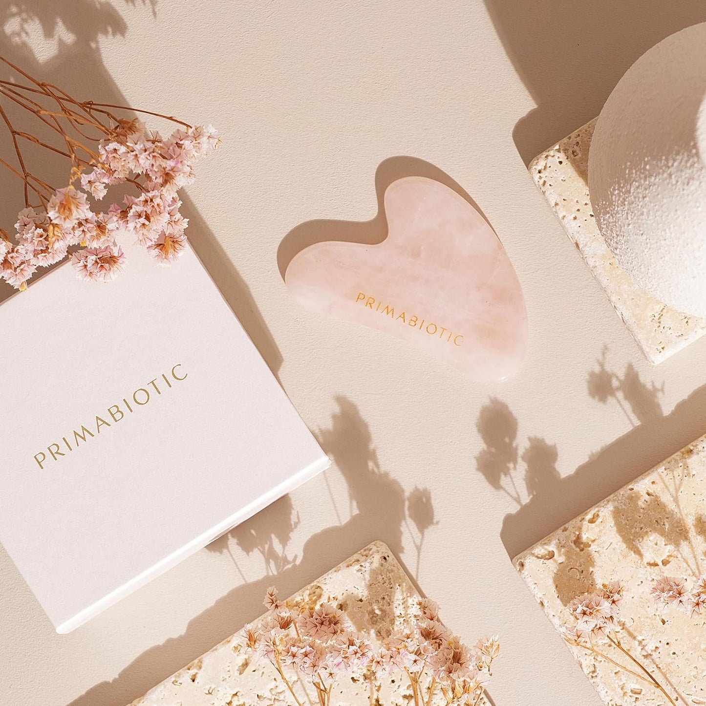 Gua Sha Stone ā Facial Massage Tool for Wrinkles ā Rose Quartz Guasha ā Skin Care ā Beauty Products ā Massage Tool for Skin Care ā Anti-Aging